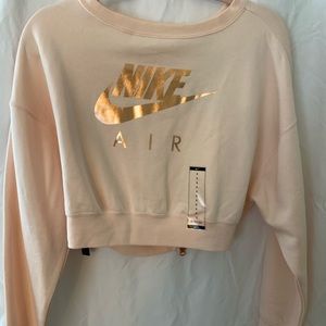 pink Nike cropped crewneck